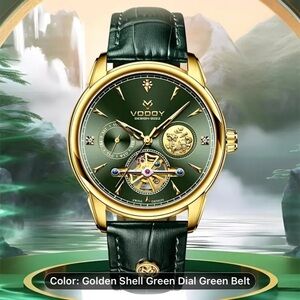 New post Green and Gold Men's Watch